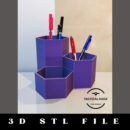 Hexagonal Pen Holder STL File