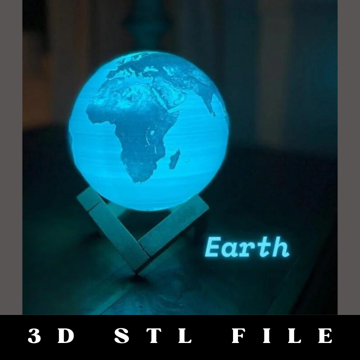 Earth Lamb + Jupiter Lamb Night Lamb 3d stl files gift decor home