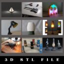 Bundle +50 lamp STL file models for 3D printing