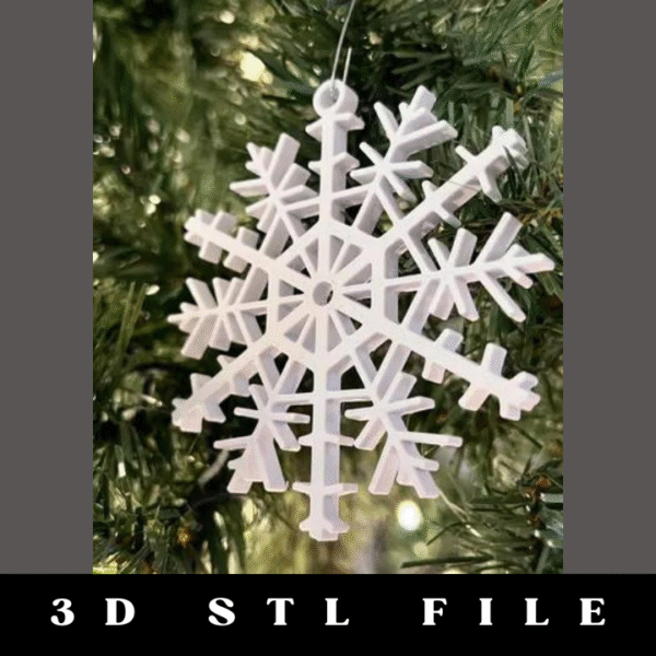 Snowflake Ornament STL File