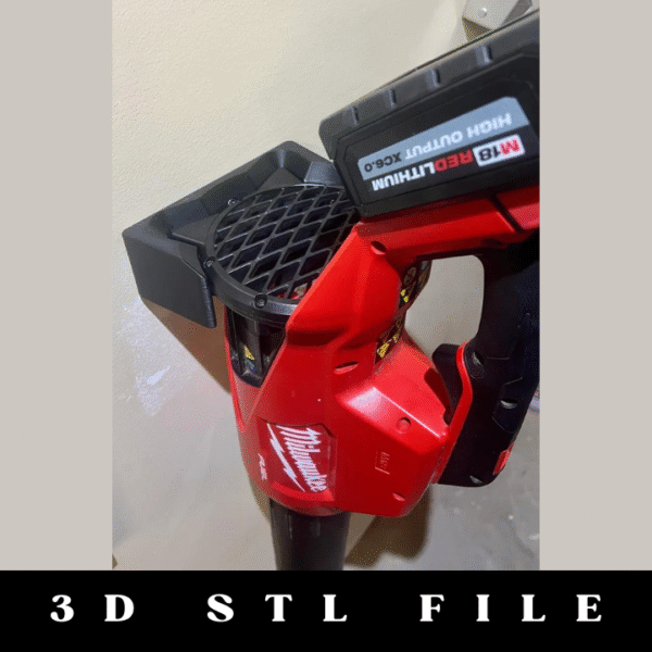 Milwaukee M18 Blower Wall Mount STL File | 3D Printable Tool Organizer
