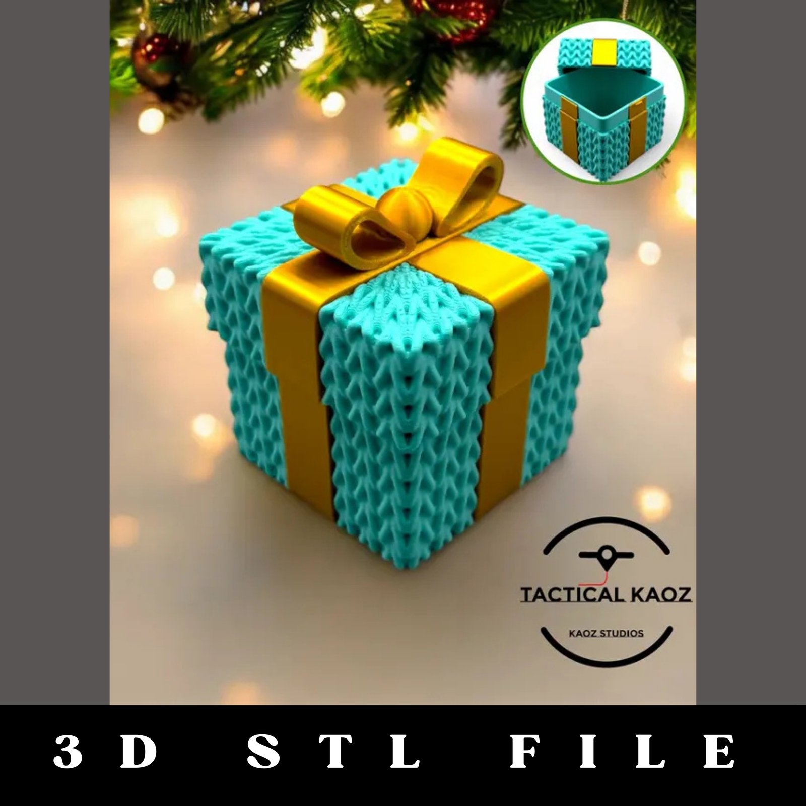 Holiday Knitted Gift Box STL File