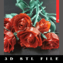 Rose 3D printer stl files for valentines 3dprinter stlfiles digital