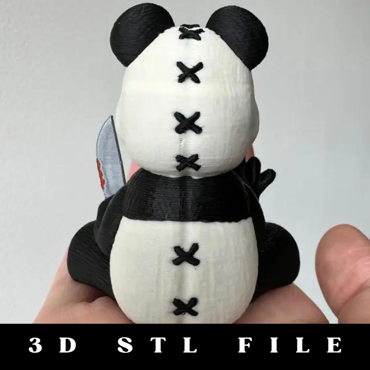 Naughty Panda Flipping the Bird STL File with 3MF - Fun 3D Model - Image 4