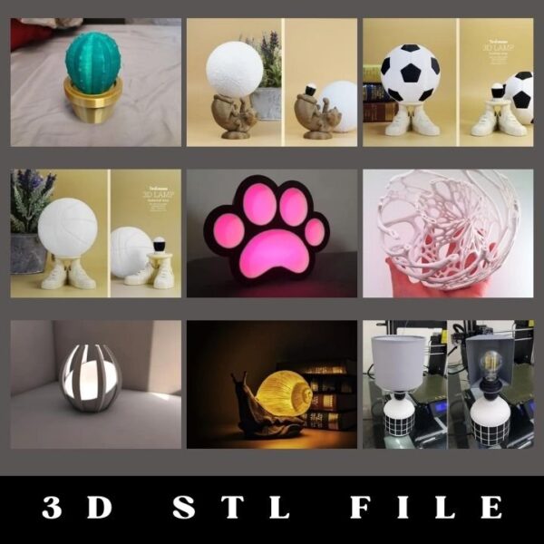 Bundle +50 lamp STL file models for 3D printing - Image 6