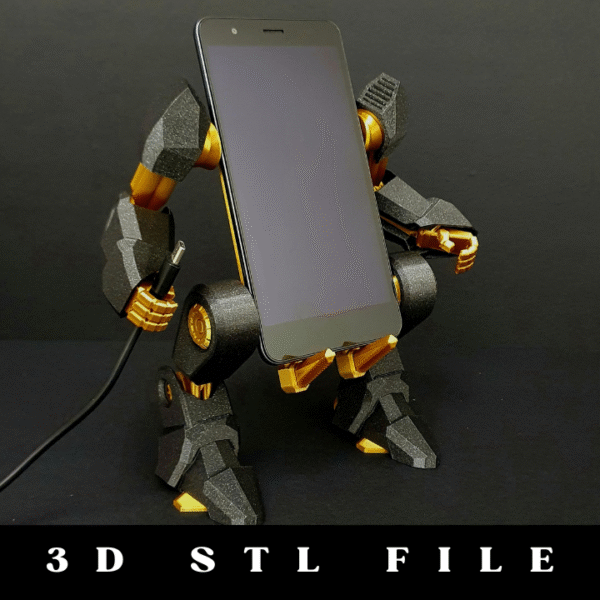 Mobile Exo-Suit: The Ultimate Robot Phone Stand STL File