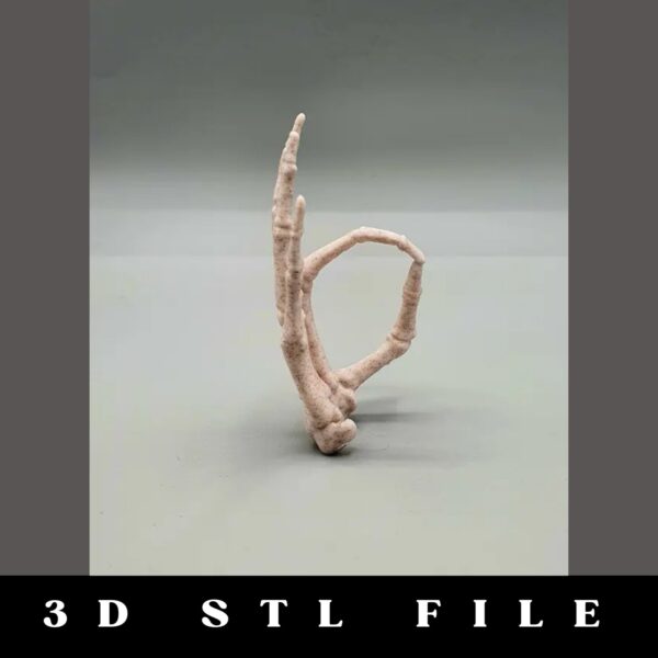 Skeleton Hand OK Sign STL File