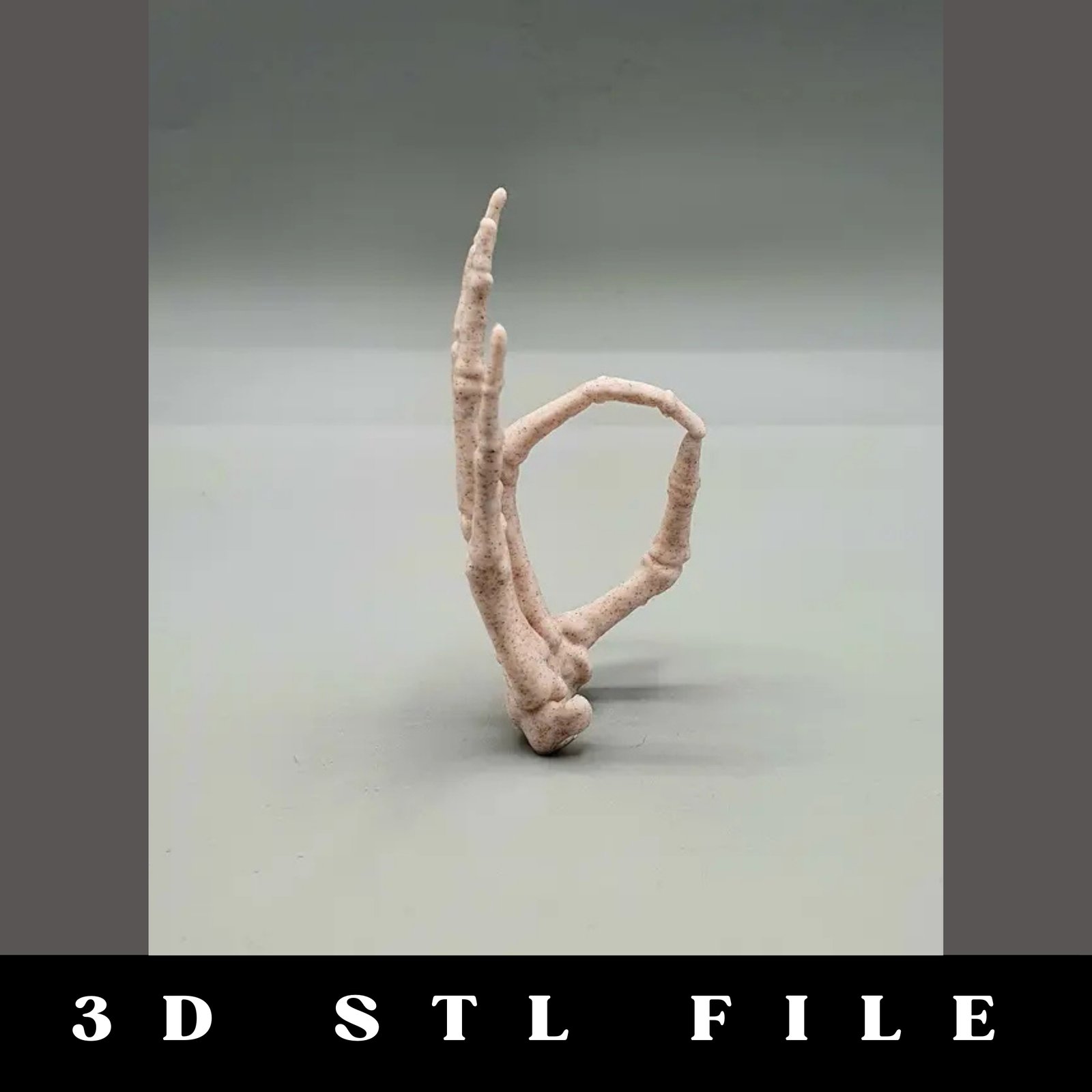 Skeleton Hand OK Sign STL File