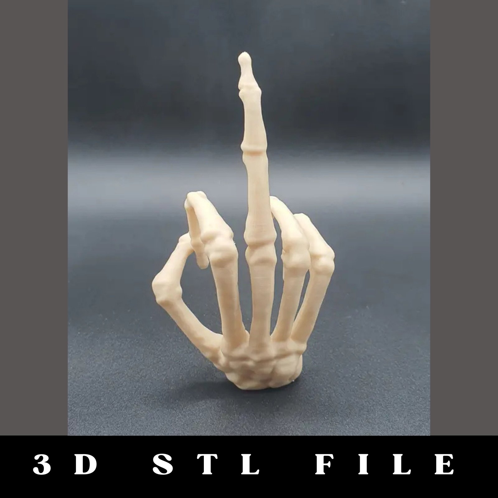 Skeleton Hand Middle Finger STL File - Image 3