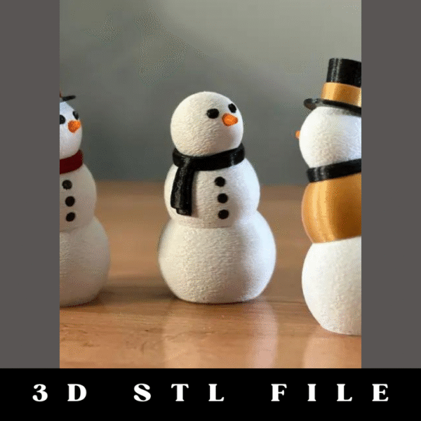 Plain Head for Articulated Snowman Fidget STL File