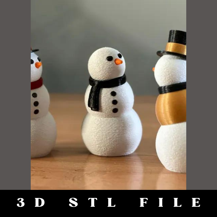 Plain Head for Articulated Snowman Fidget STL File