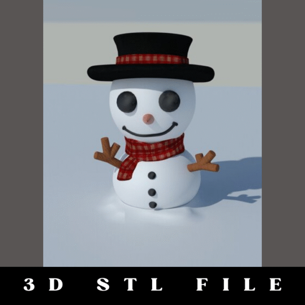 Snowman STL File 3d