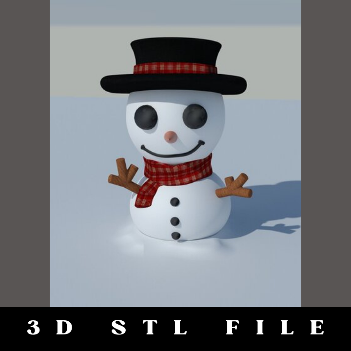 Snowman STL File 3d