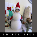Chihuahua the Snowman STL File