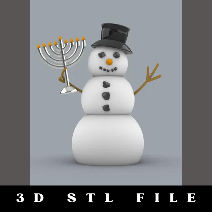 Planetary Hanukkah Snowman STL File