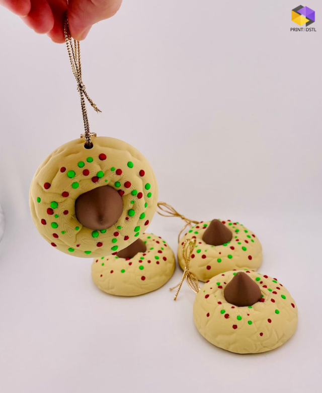 Holiday Kiss Cookie STL File