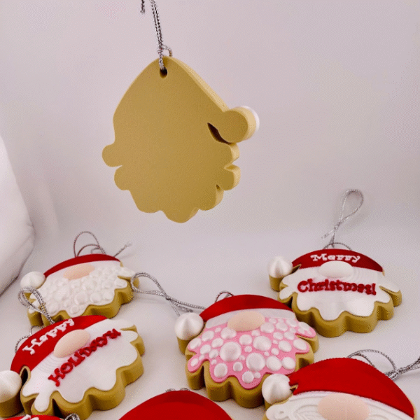 Cookie Santa Ornament STL File