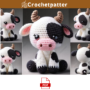 Amigurumi Crochet Cow Toy Pattern - PDF