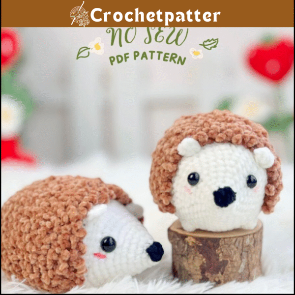 Hedgehog Crochet Pattern – Adorable No Sew Amigurumi Plushie