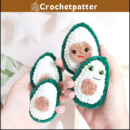 Crochet Pattern Avocado - Amigurumi Tutorial PDF in English | Toy Amigurumi Handmade Children's Gift for Christmas Decor