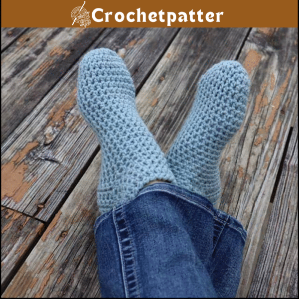 Simple Sock Slipper Crochet Pattern