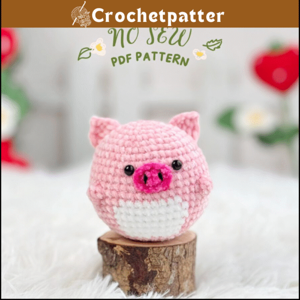 Pig Amigurumi Crochet Pattern – Cute No Sew Amigurumi Plushie