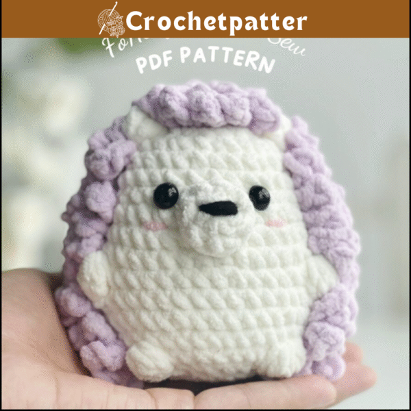 Hedgehog No Sew Crochet Pattern – Cute No Sew Amigurumi Plushie