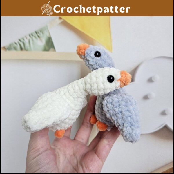 Crochet Goose Keychain Pattern - Amigurumi Tutorial PDF in English