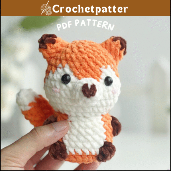 Fox No Sew Crochet Pattern – Cute No Sew Amigurumi Plushie