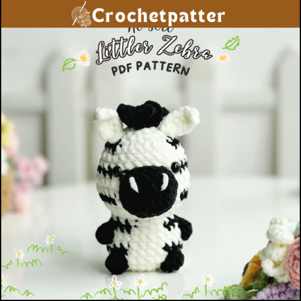 Zebra No Sew Crochet Pattern – Cute No Sew Amigurumi Plushie