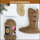 Crochet Pattern: Slippers with Flip Flop Soles | Comfy Sweater Boots PDF