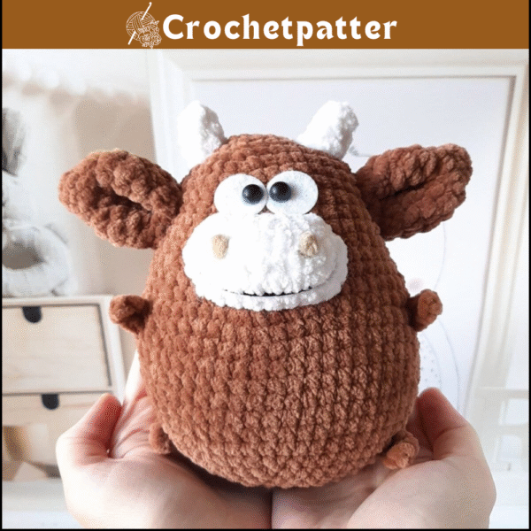 Crochet Pattern Bull, Cow, Calf - Amigurumi Tutorial PDF in English