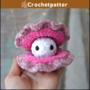 Plush Oyster No-Sew Crochet Pattern - Pretty and Creepy Halloween Clam with Eye Pearl