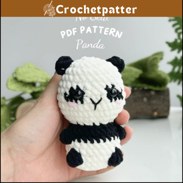 Panda No Sew Crochet Pattern – Adorable No Sew Amigurumi Plushie