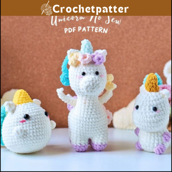 Magical Unicorn Amigurumi Crochet Pattern - No Sew, Easy to Follow!