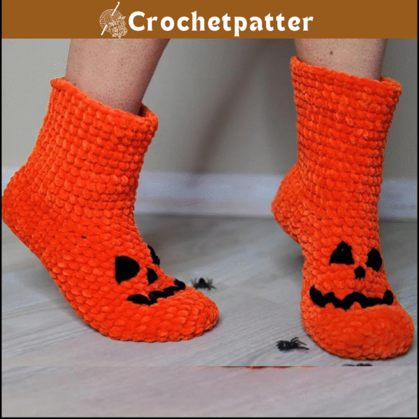 Crochet BOOTIE Slippers "Halloween Edition" - EASY Crochet Slippers Pattern