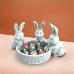 3D Easter Bunny Basket STL file