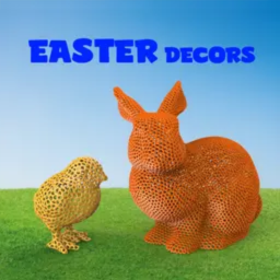 Easter Decors Rabbit and Chick STL file