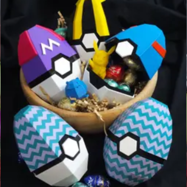Pokeball Easter Egg Festive Box STL file