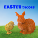 Easter Decors Rabbit and Chick STL file
