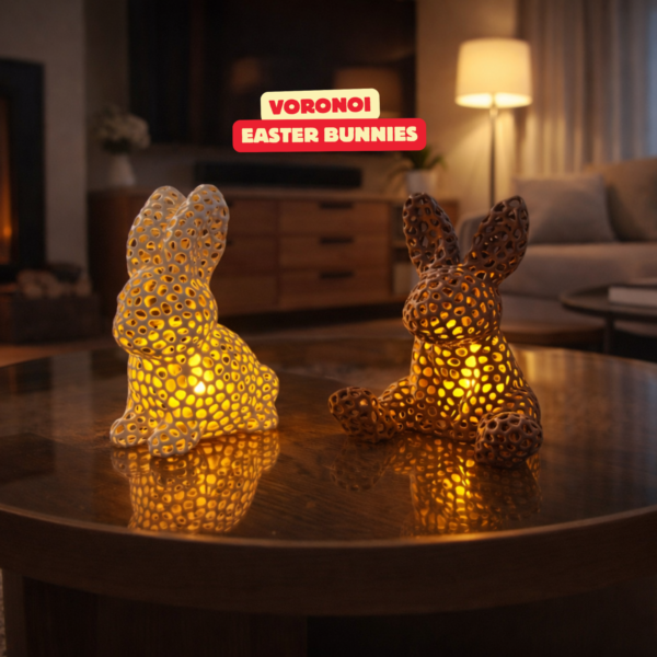Easter Bunny Tealights Voronoi STL file