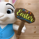 Happy Easter Sign STL file