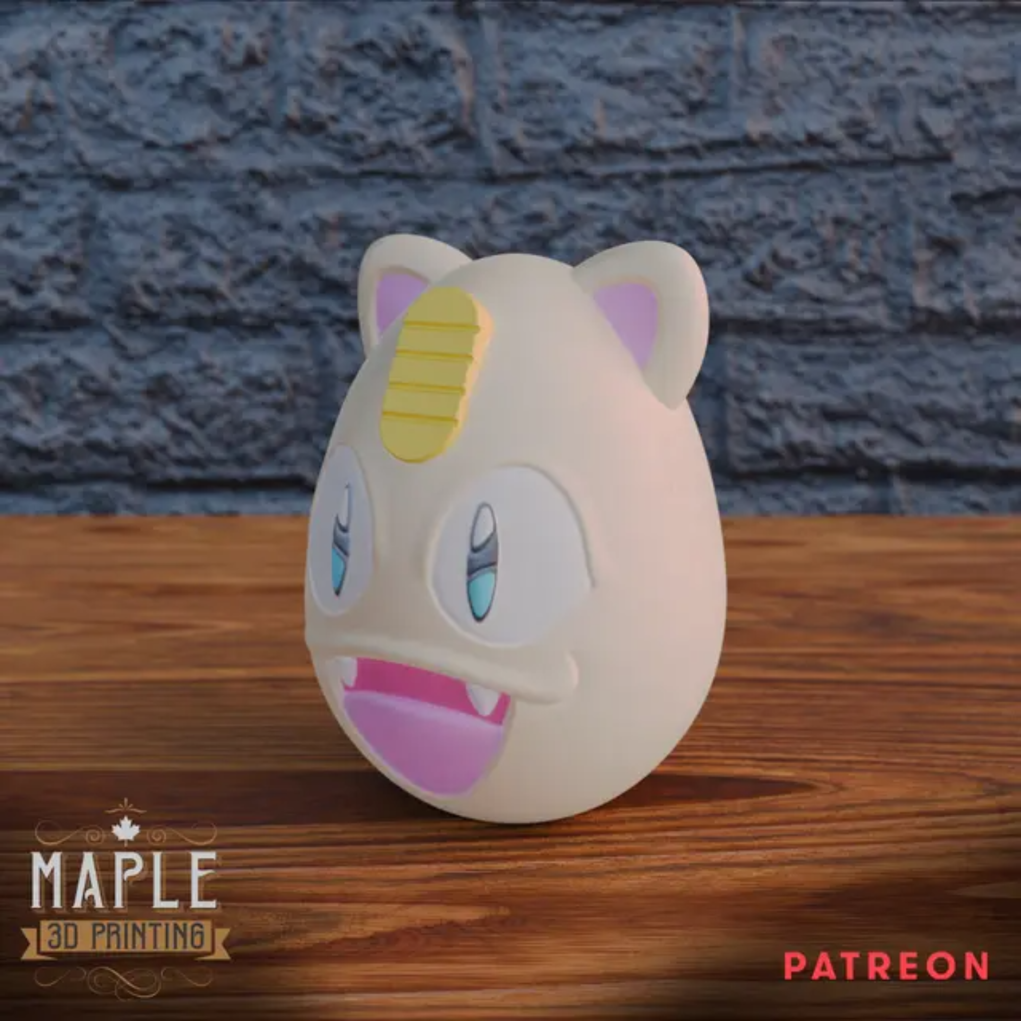 Meowth Easter Egg STL file