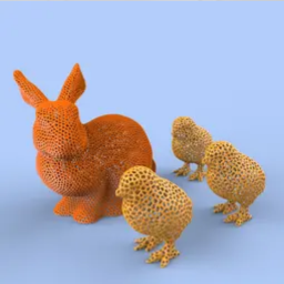 Easter Decors Rabbit and Chick STL file