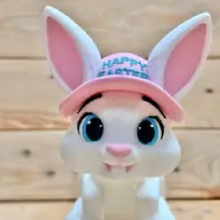 Easter Bunny in Happy Easter Hat STL file
