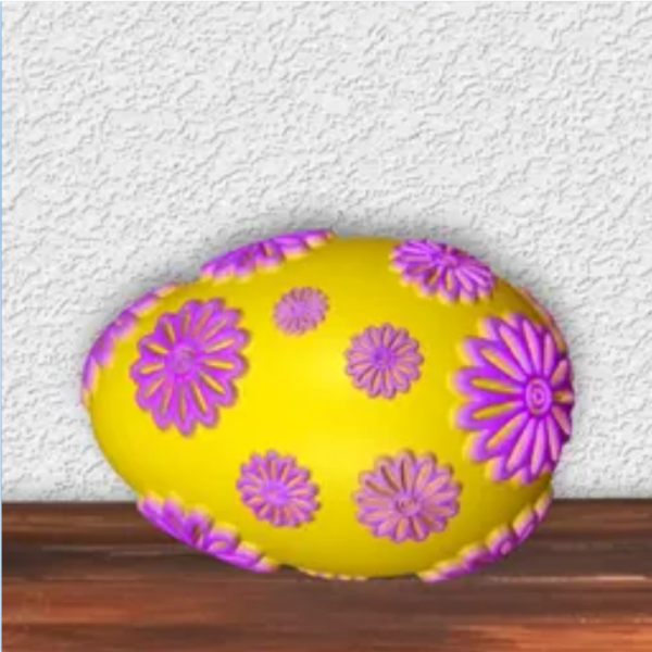 Flower Decorated Easter Egg Container STL file