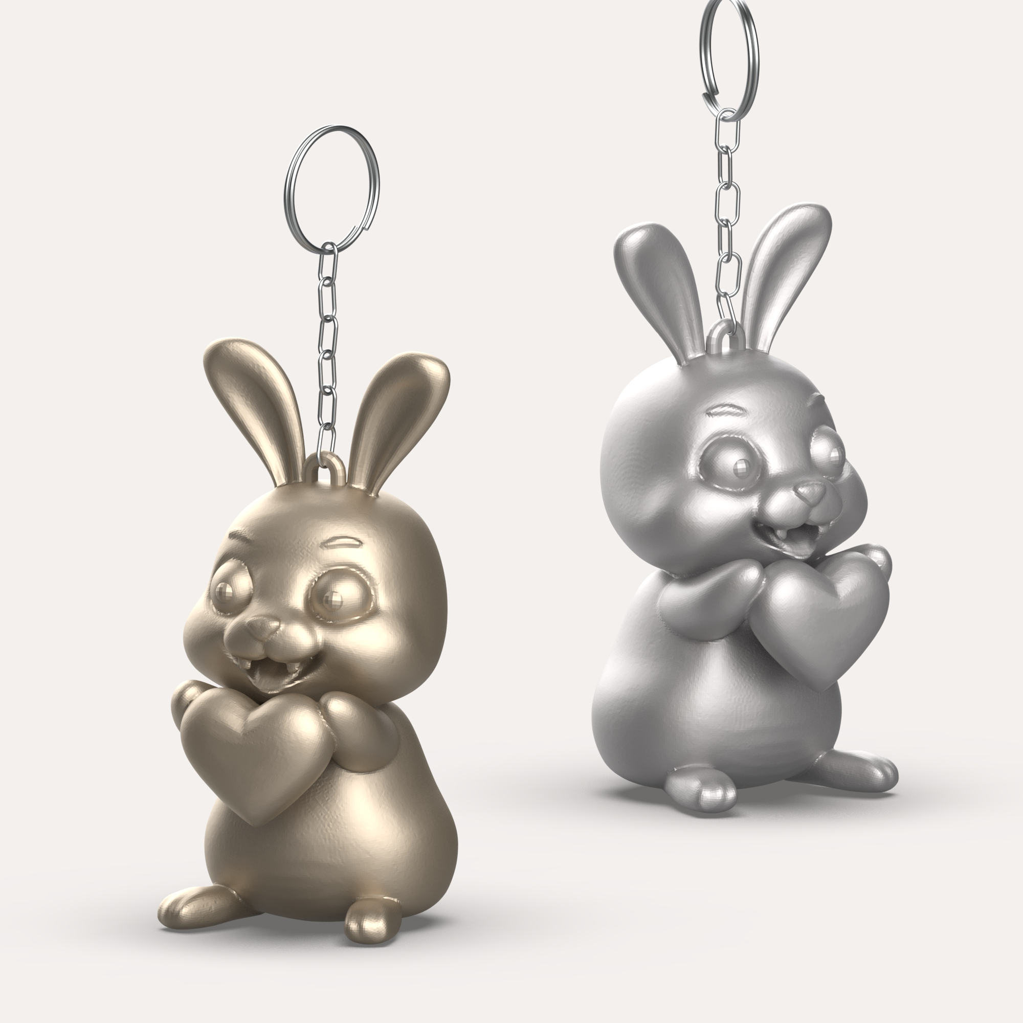 Easter Vampire Bunny Keychain STL file