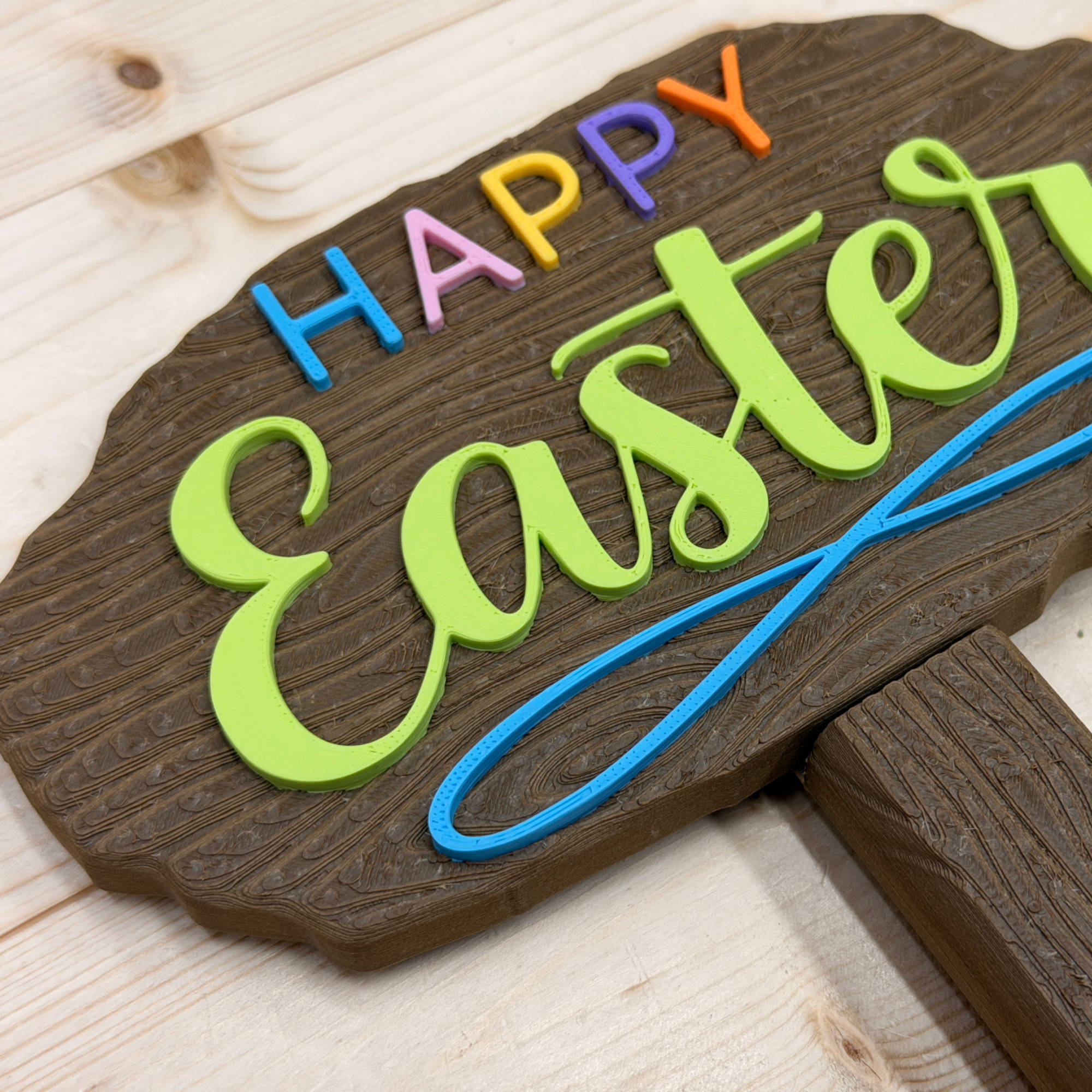 Happy Easter Sign STL File – For XL & Standard Easter Bunny - Image 3