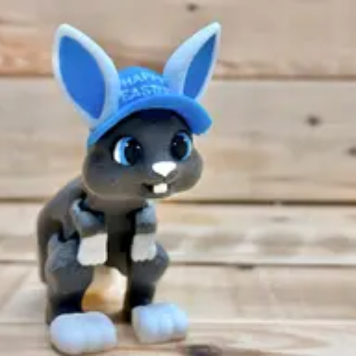 Easter Bunny in Happy Easter Hat STL file