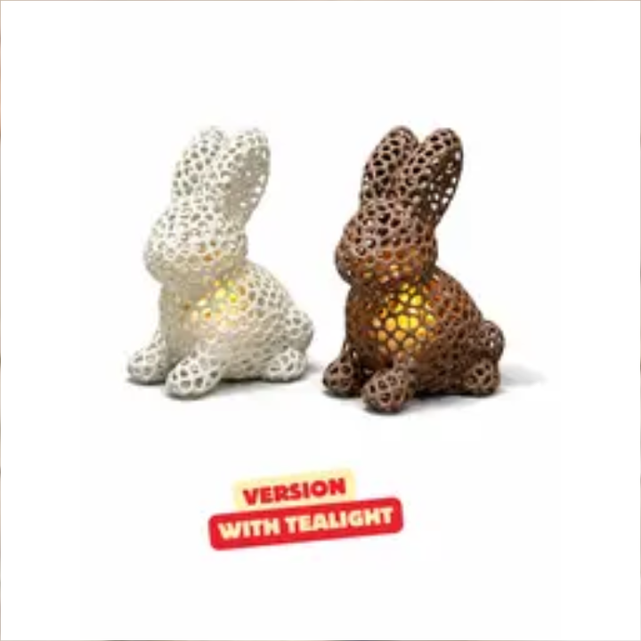 Easter Bunny Tealights Voronoi STL file